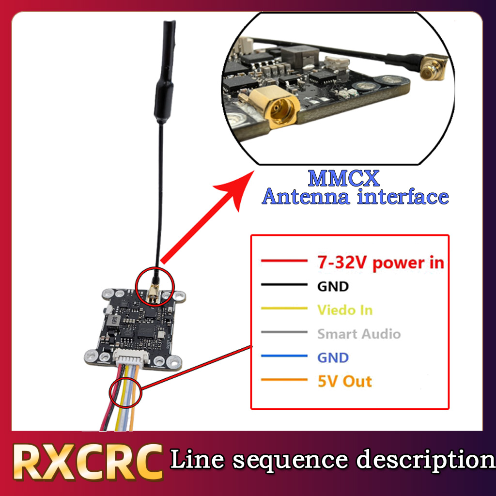 RXCRC 5.8G Module 48CH 1.6W VT - Fpv Drone Receiver recension och pris